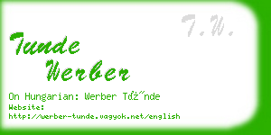 tunde werber business card